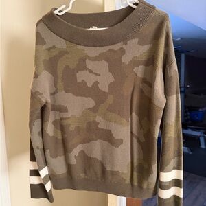Hem & Thread Olive Camouflage Sweater